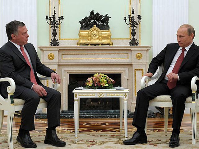 Встреча между президентом России Владимиром Путиным и королем Иорданского Хашимитского Королевства Абдаллой II. 2 октября 2014 года