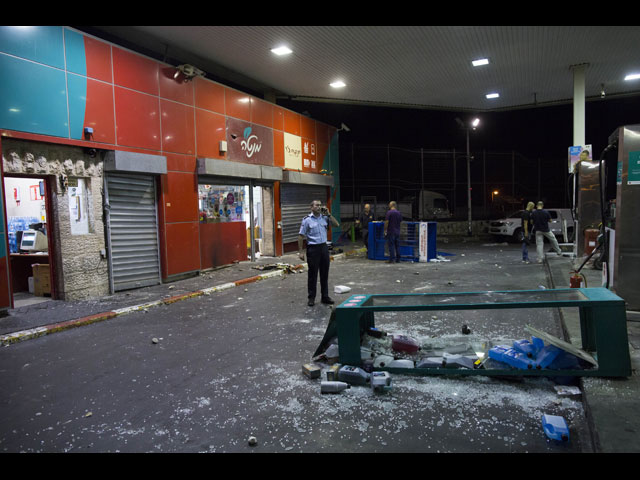 Последствия нападения арабов на заправочную станцию в Иерусалиме 7 сентября 2014 года  