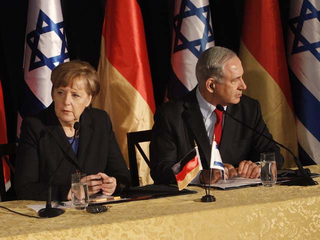 Канцлер Германии Ангела Меркель и премьер-министр Израиля Биньямин Нетаниягу. Иерусалим, 25 февраля 2014 года   