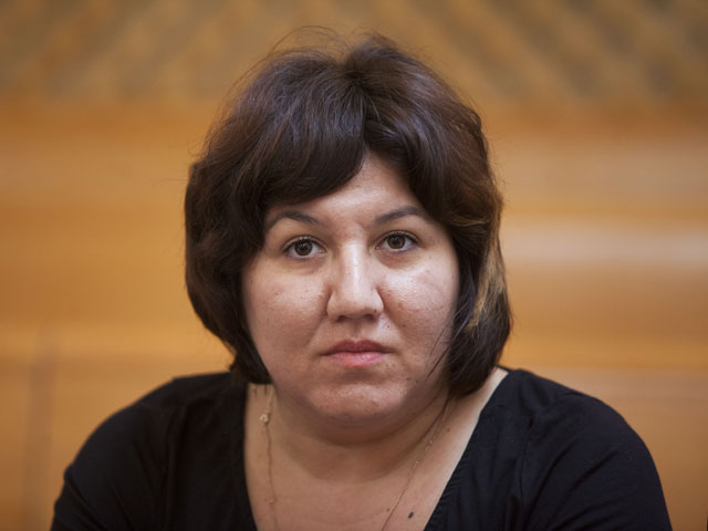 Жена Романа Задорова в Верховном суде. Иерусалим, 20 октября 2014 года