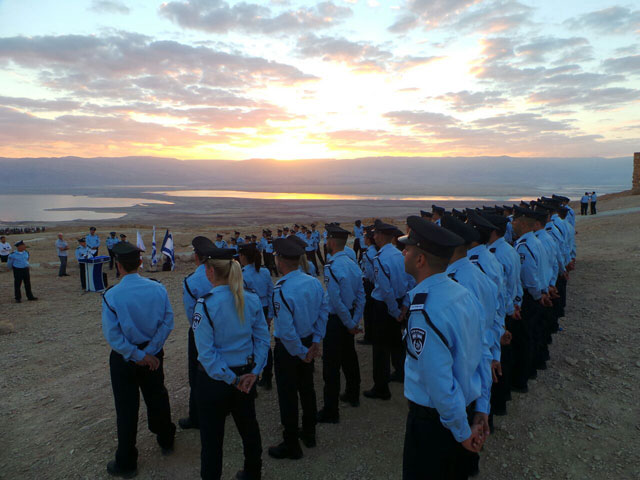 Церемония завершения офицерского курса полиции Израиля. 21 октября 2014 года