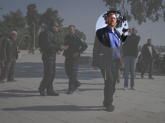 Иегуда Глик на Храмовой горе. Февраль 2014 года