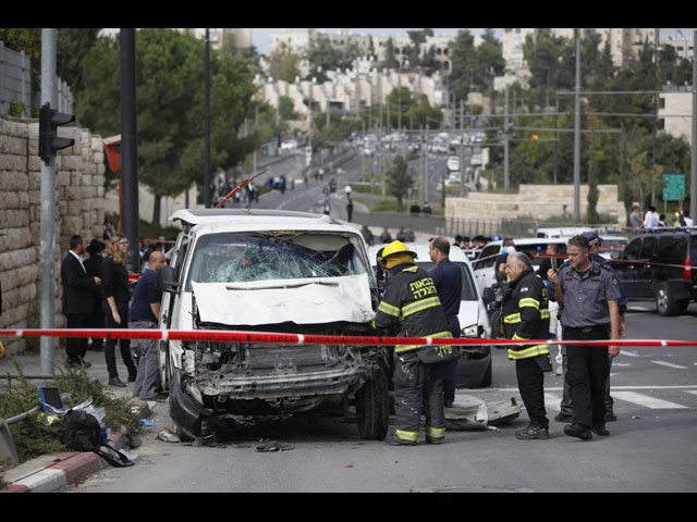 На месте теракта в Иерусалиме. 5 ноября 2014 года 