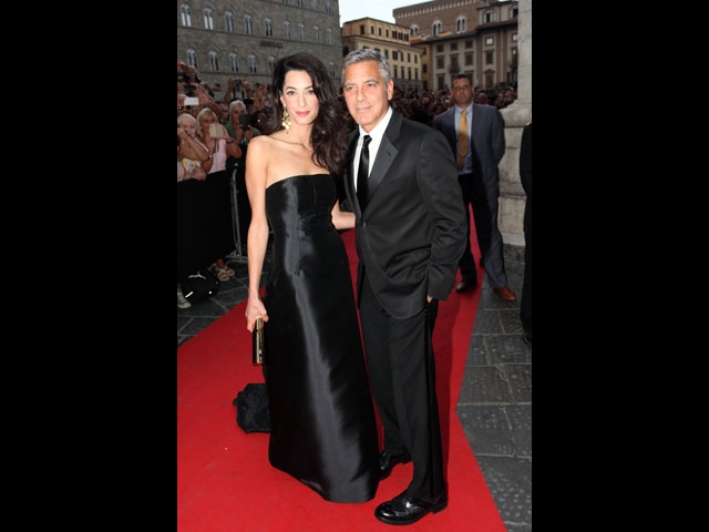   Амаль Аламуддин и Джордж Клуни во Флоренции накануне свадьбы 