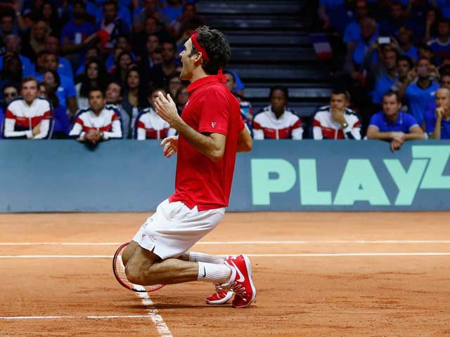 Роджер Федерер побеждает. Швейцария впервые выигрывает Кубок Дэвиса