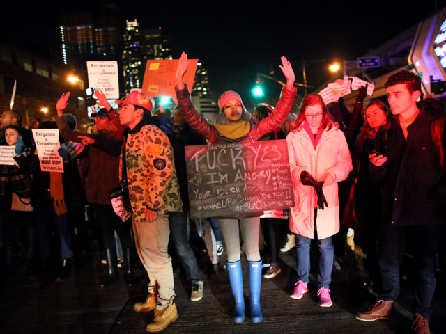 Акция протеста в Нью-Йорке. 3 декабря 2014 года