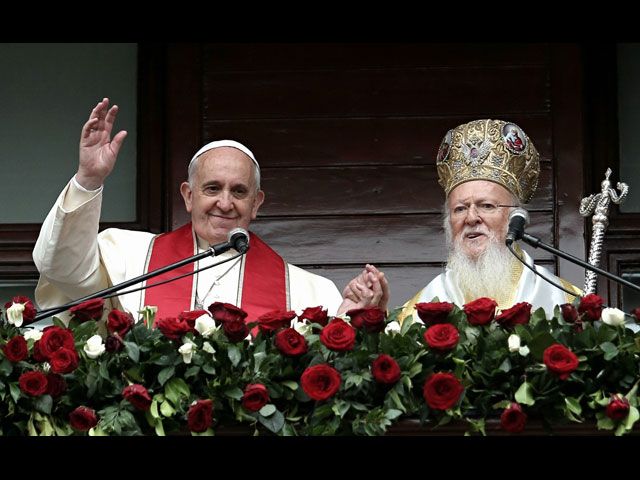 Папа римский Франциск и патриарх Варфоломей. Стамбул, 30 ноября 2014 года