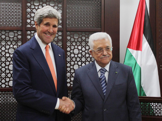 Джон Керри и Махмуд Аббас. Рамалла, 23 июля 2014 года