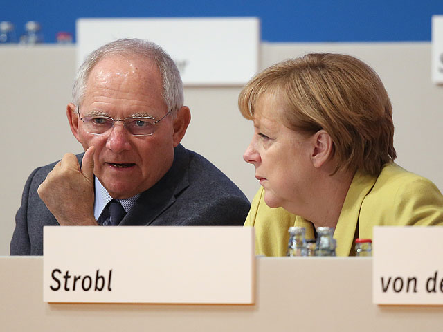 Министр финансов Вольфганг Шойбле и канцлер Германии Ангела Меркель