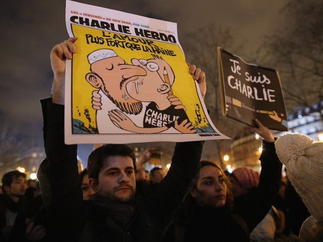 Акция в поддержку "Шарли Эбдо"