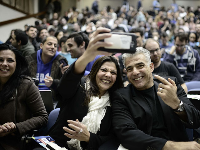 Яир Лапид в Тель-Авивском университете. 18 января 2015 года
