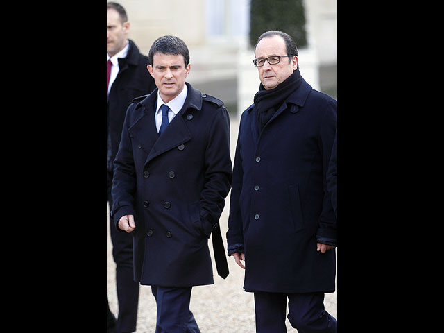 Глава правительства Франции Мануэль Вальс и президент Франции Франсуа Олланд