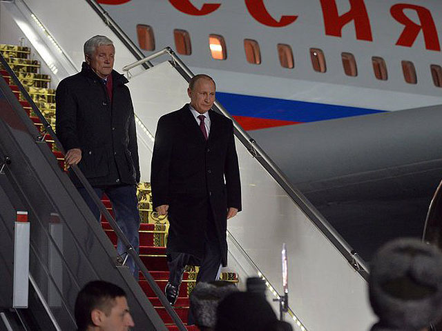 Прибытие Владимира Путина в Минск