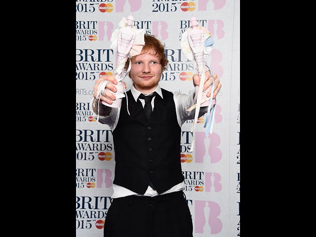 Эд Ширан  на церемонии вручения премии  Brit Awards
