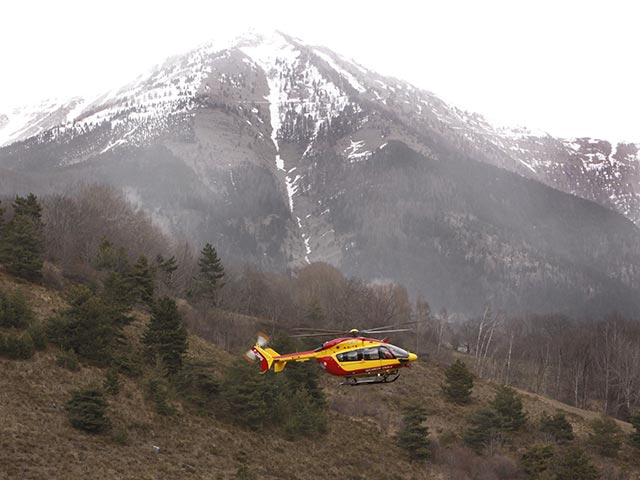Поисково-спасательная операция в районе крушения. 24 марта 2015 года   