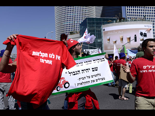 Акции протеста в Тель-Авиве: защитники прав животных против фермеров  