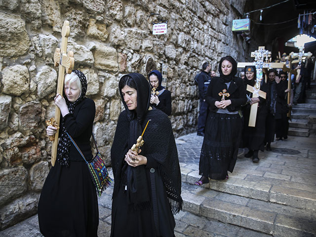Пасхальное шествие в Иерусалиме. 10 апреля 2015 года