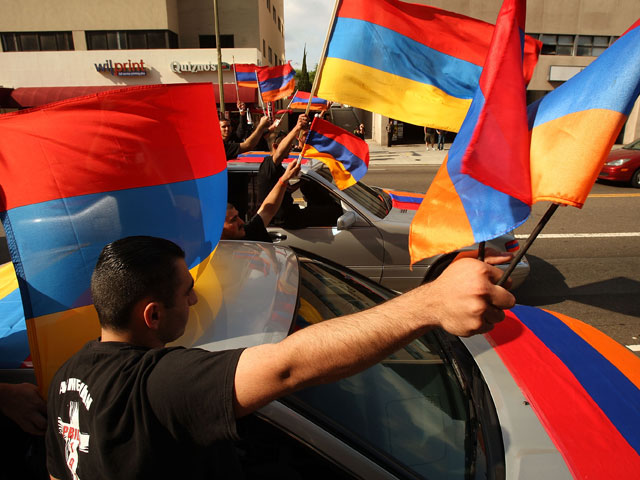 Демонстрация в США в день годовщины геноцида армянского народа 
