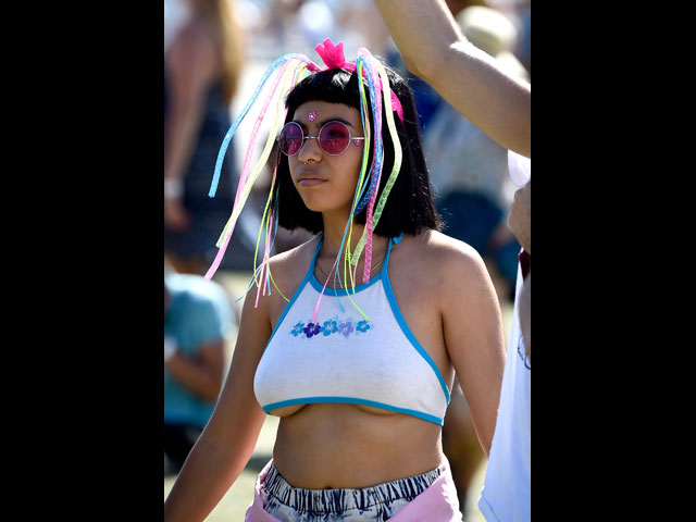 На фестивале Coachella, апрель 2015 года