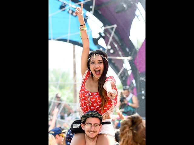 На фестивале Coachella, апрель 2015 года