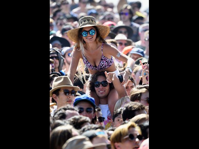 На фестивале Coachella, апрель 2015 года