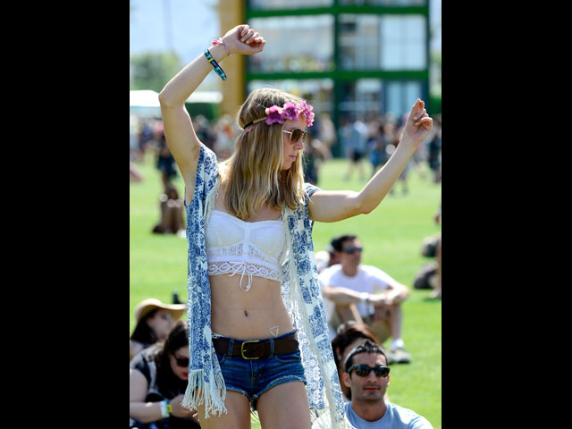 На фестивале Coachella, апрель 2015 года