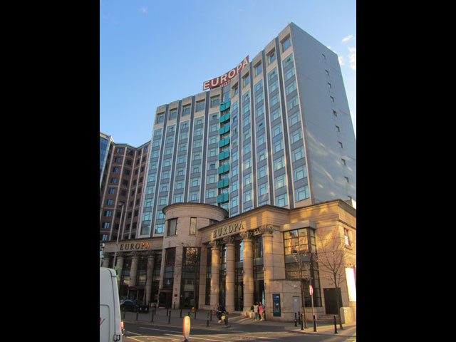 Гостиница Европа, "самая взрываемая гостиница в мире" (28 терактов). Белфаст
