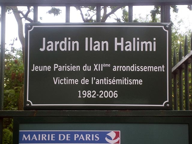 Почетная доска Илана Халими в Париже