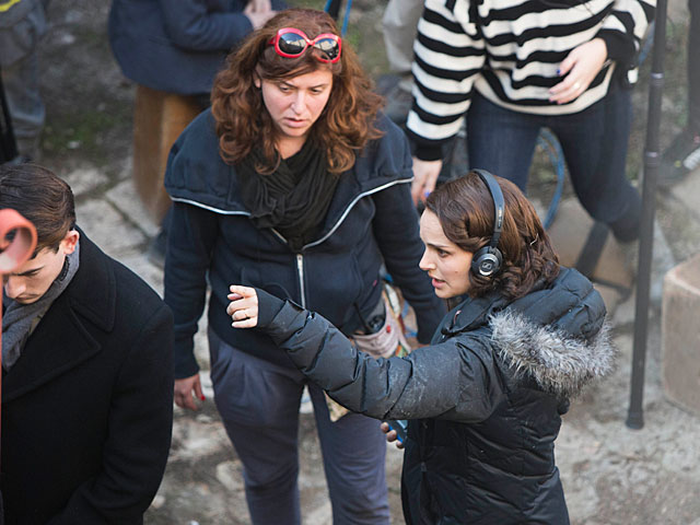 Натали Портман на съемках в Иерусалиме. февраль 2014 года