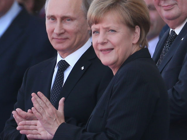Владимир Путин и Ангела Меркель  