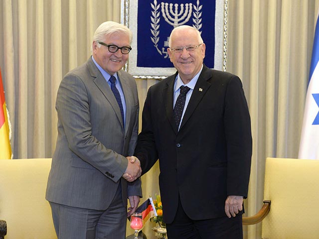 Франк-Вальтер Штайнмайер и Реувен Ривлин. Иерусалим, 31 мая 2015 года