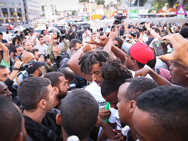 Акция протестов эфиопских евреев: первые столкновения с полицией  