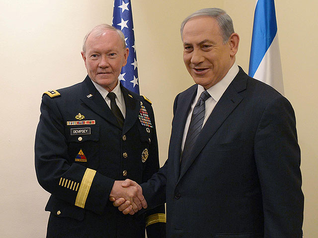 Мартин Демпси и Биньямин Нетаниягу. Иерусалим, 11 июня 2015 года