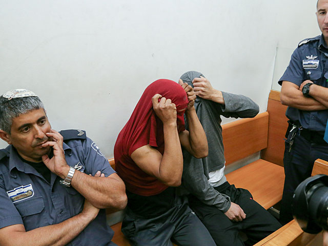 Подозреваемый палестинец в суде Ришон ле Циона, 16 июля 2015 года