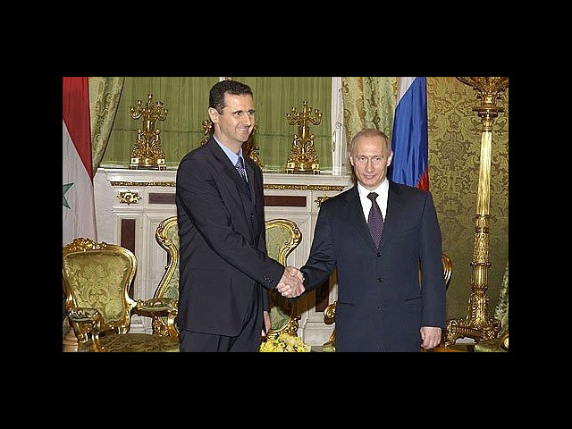 Башар Асад и Владимир Путин в Москве. 2005 год