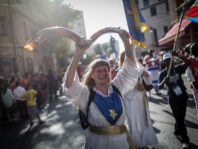Парад христиан в поддержку Израиля. Иерусалим, 1 октября 2015 года