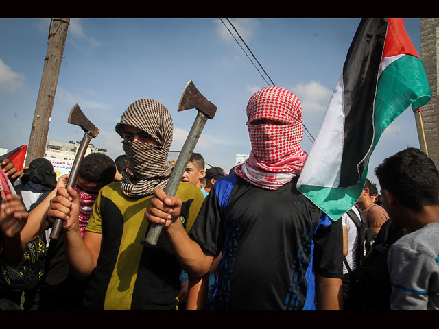 Анти-израильский протест в секторе Газы. 13 октября 2015 года