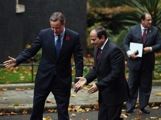 Премьер-министр Великобритании Дэвид Кэмерон и президент Египта Абд аль-Фаттах ас-Сиси. Лондон, 5 ноября 2015 года