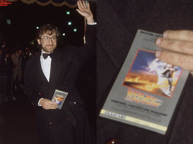 Стивен Спилберг на премьере "Назад в будущее" в 1985 году 