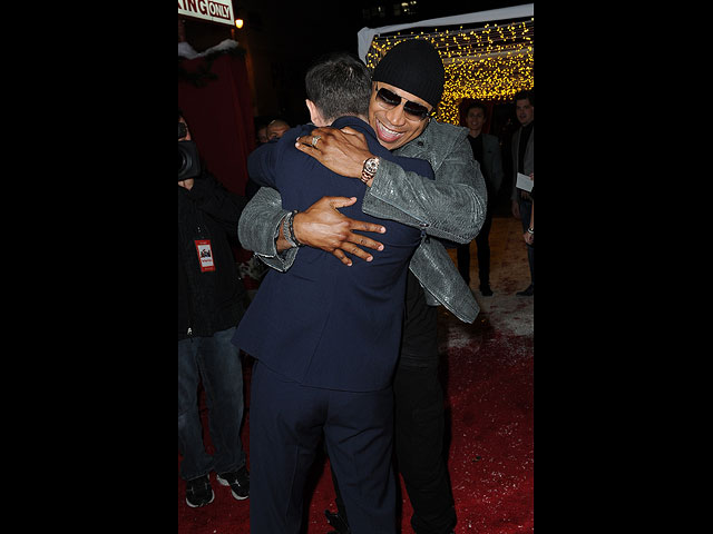 LL Cool J и Джозеф Гордон-Левитт на премьере "The Night Before" в Лос-Анджелесе