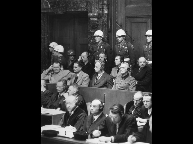 Подсудимые на Нюрнбергском процессе. 22 ноября 1945 года