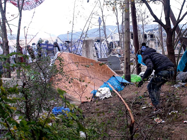 На границе Греции и Македонии. 28 ноября 2015 года