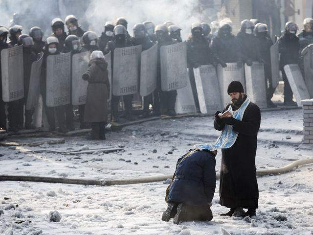 Киев, Майдан. Январь 2014 года