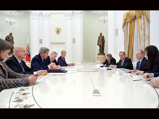 Встреча Керри, Путина и Лаврова продолжалась более трех часов  