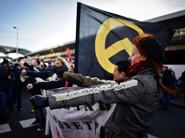 Акция "правых" в Кельне. 9 января 2016 года