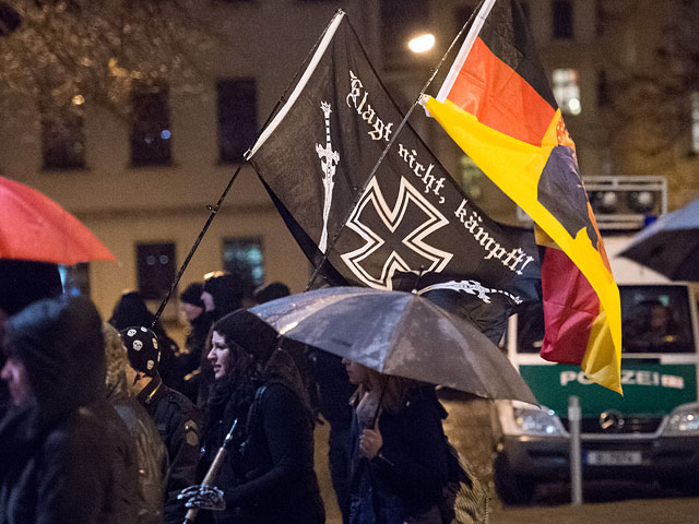 Демонстрация PEGIDA в Лейпциге. 11 января 2016 года