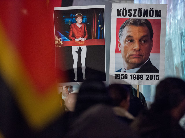 Демонстрация PEGIDA в Лейпциге. 11 января 2016 года