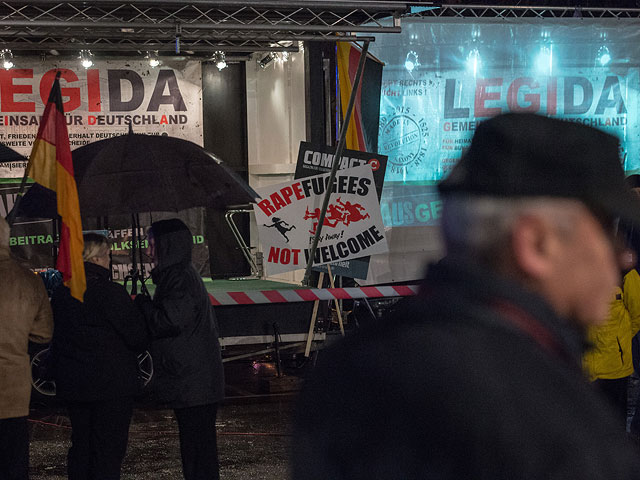 Демонстрация PEGIDA в Лейпциге. 11 января 2016 года