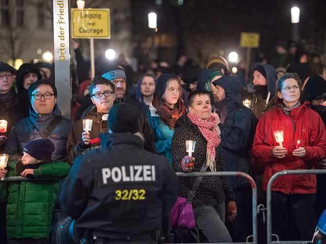 Демонстрация PEGIDA в Лейпциге. 11 января 2016 года