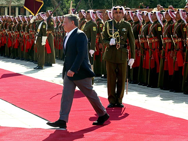 Король Иордании Абдалла на церемонии в честь столетия начала Великого арабского восстания. 23 января 2016 года
